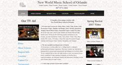 Desktop Screenshot of newworldmusicschool.com